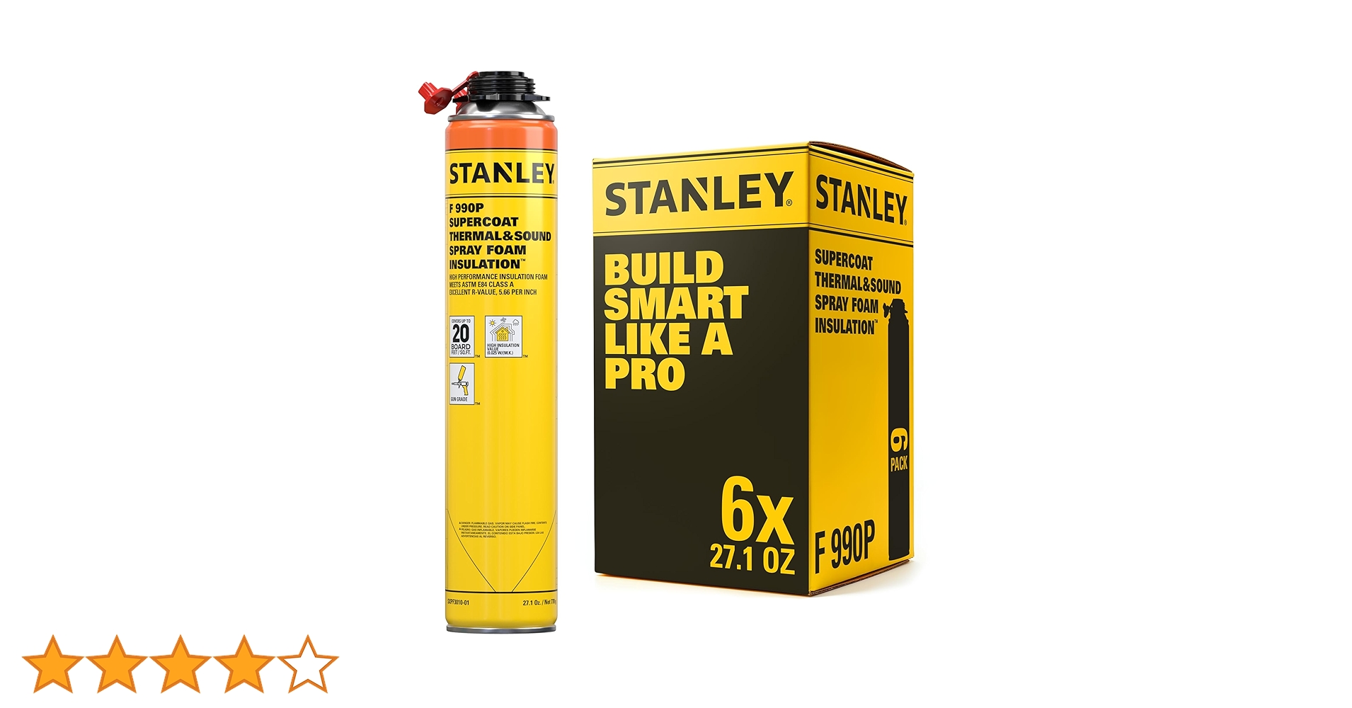 STANLEY F 990P Supercoat Spray Foam Insulation - Closed Cell